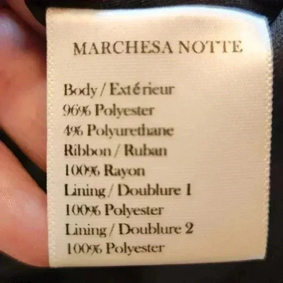 Marchesa Notte metalic lame cocktail dress, size 4 - Picture 6 of 9